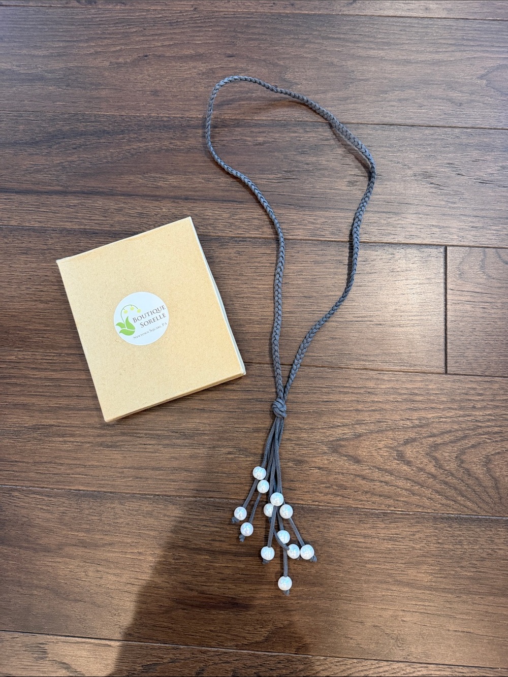 Fresh Water Pearl Suede Leather Necklace - C56-012